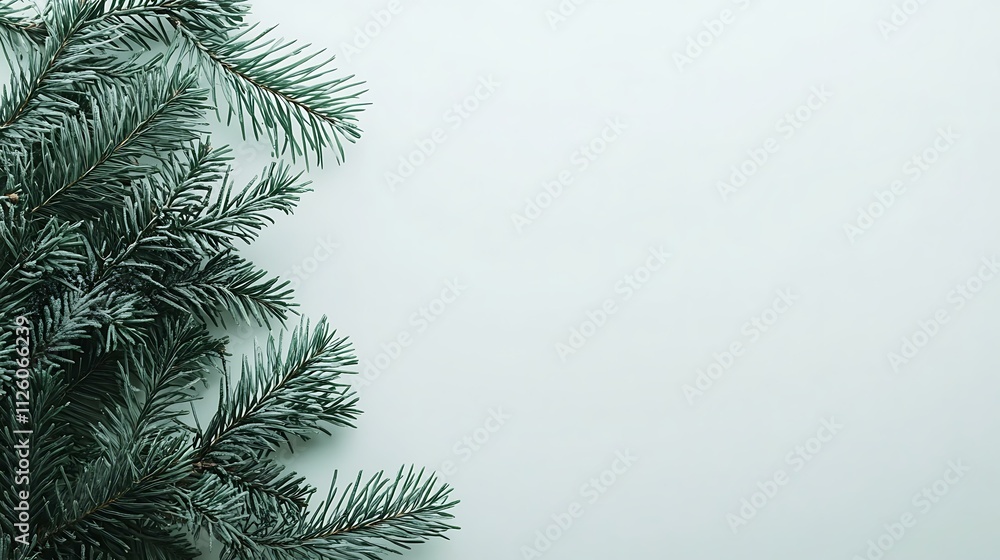 A minimalist green-themed Christmas banner with elegant text and a blank area for promotional messages or announcements A minimalist green-themed Christmas banner with elegant text and a blank area for promotional messages or announcements