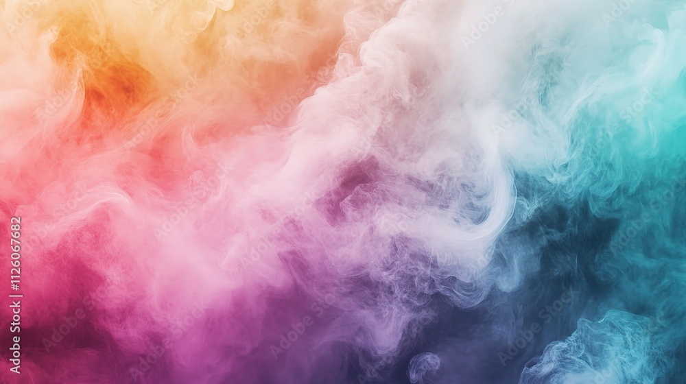 Dreamy Pastel Sky with Soft Clouds in Vibrant Hues and Tones Dreamy Pastel Sky with Soft Clouds in Vibrant Hues and Tones