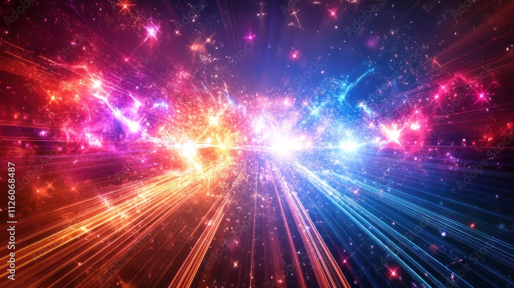 Obraz premium Cosmic Nebula: A Symphony of Light and Color
