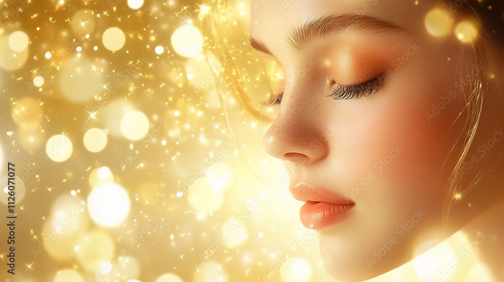 Soft Glowing Bokeh Light Abstract Background with Golden Hues Soft Glowing Bokeh Light Abstract Background with Golden Hues