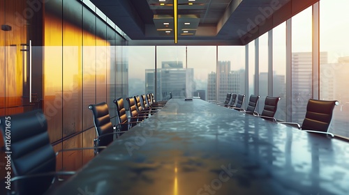 Interior of modern conference room