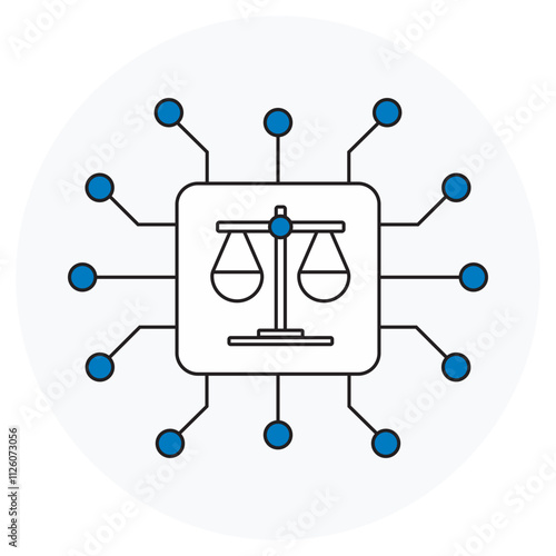 Safety and Bias icon, Ensuring Safety and Reducing Bias in AI Systems, Addressing Bias and Enhancing Safety in Technology, Promoting Ethical Standards Safety and Bias in AI icon