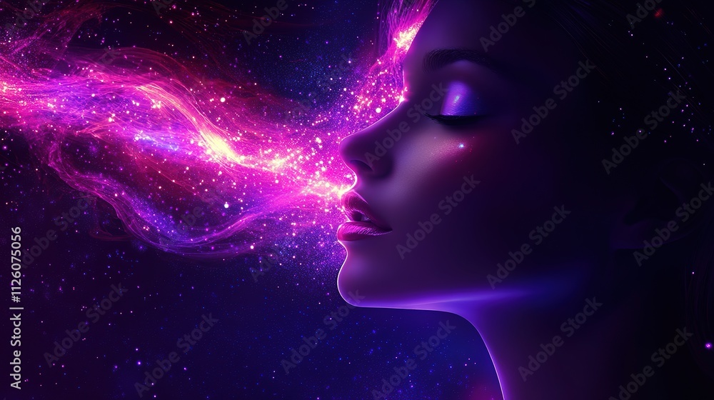 abstract digital face, science, technology, AI, artificial intelligence, neural networks, D concept, glowing, modern design, profile silhouette, colorful background, purple, blue , 8k image abstract digital face, science, technology, AI, artificial intelligence, neural networks, D concept, glowing, modern design, profile silhouette, colorful background, purple, blue , 8k image