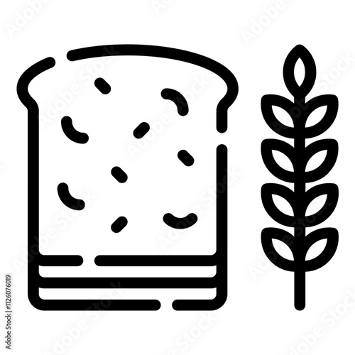 Nutritious Bread and Wheat Illustration