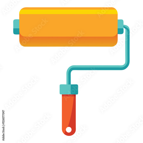 paint roller isolated on white background