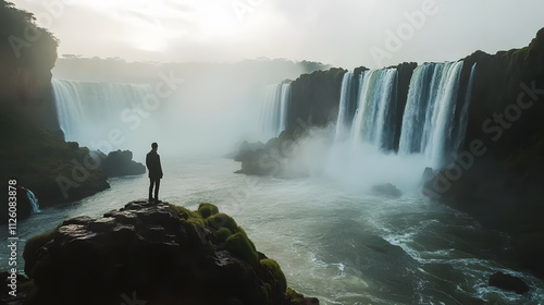 Iguazu Falls, the largest waterfall system in the world.