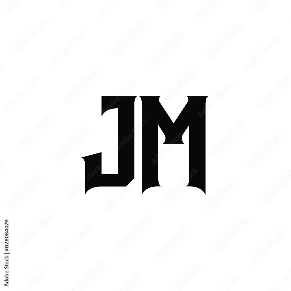 JM monogram logo design letter text name symbol monochrome logotype alphabet character simple logo JM monogram logo design letter text name symbol monochrome logotype alphabet character simple logo