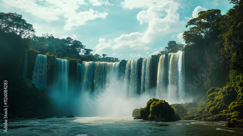 Iguazu Falls, the largest waterfall system in the world. photo