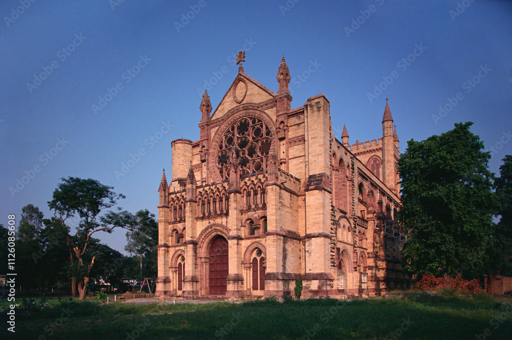 Fototapeta premium All Saints' Cathedral, Patthar Girja, church of stones, United Protestant cathedral, Prayagraj, Allahabad, Uttar Pradesh, India