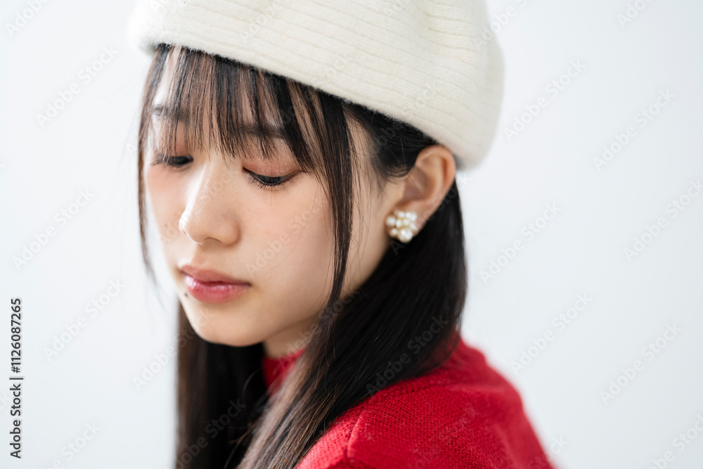 冬服の女性 冬服の女性