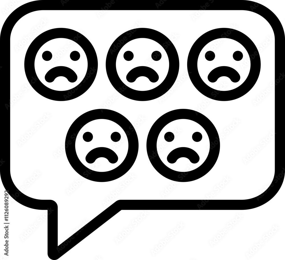 Obraz premium Bad Review Line Icon