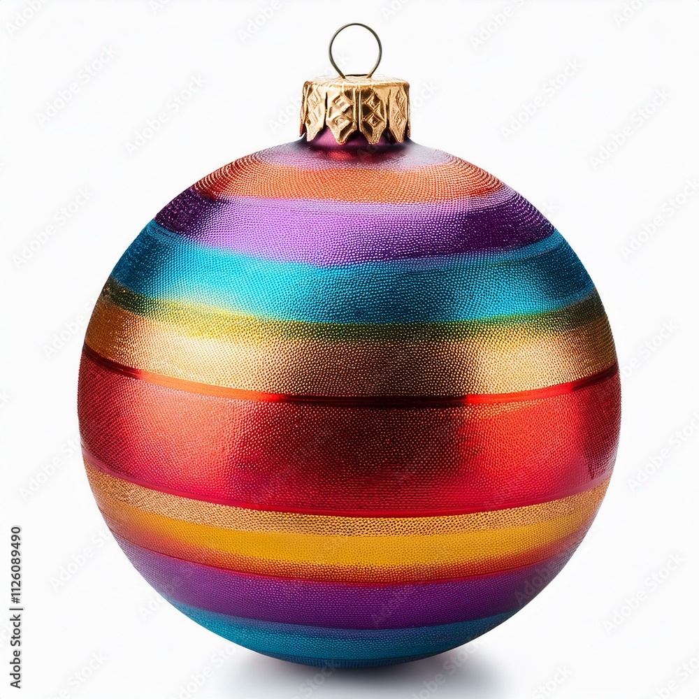 Spherical Holiday Bauble Isolated on White
Spherical Holiday Bauble Isolated on White