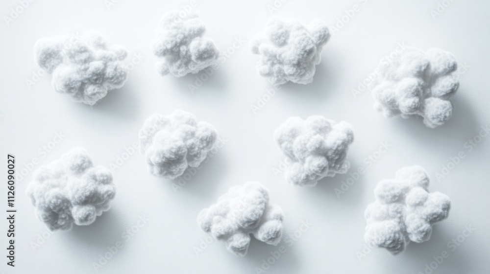 fluffy white clouds on a light background fluffy white clouds on a light background