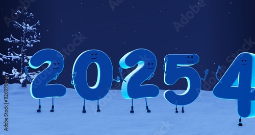 Canvas Print Happy new year 2025