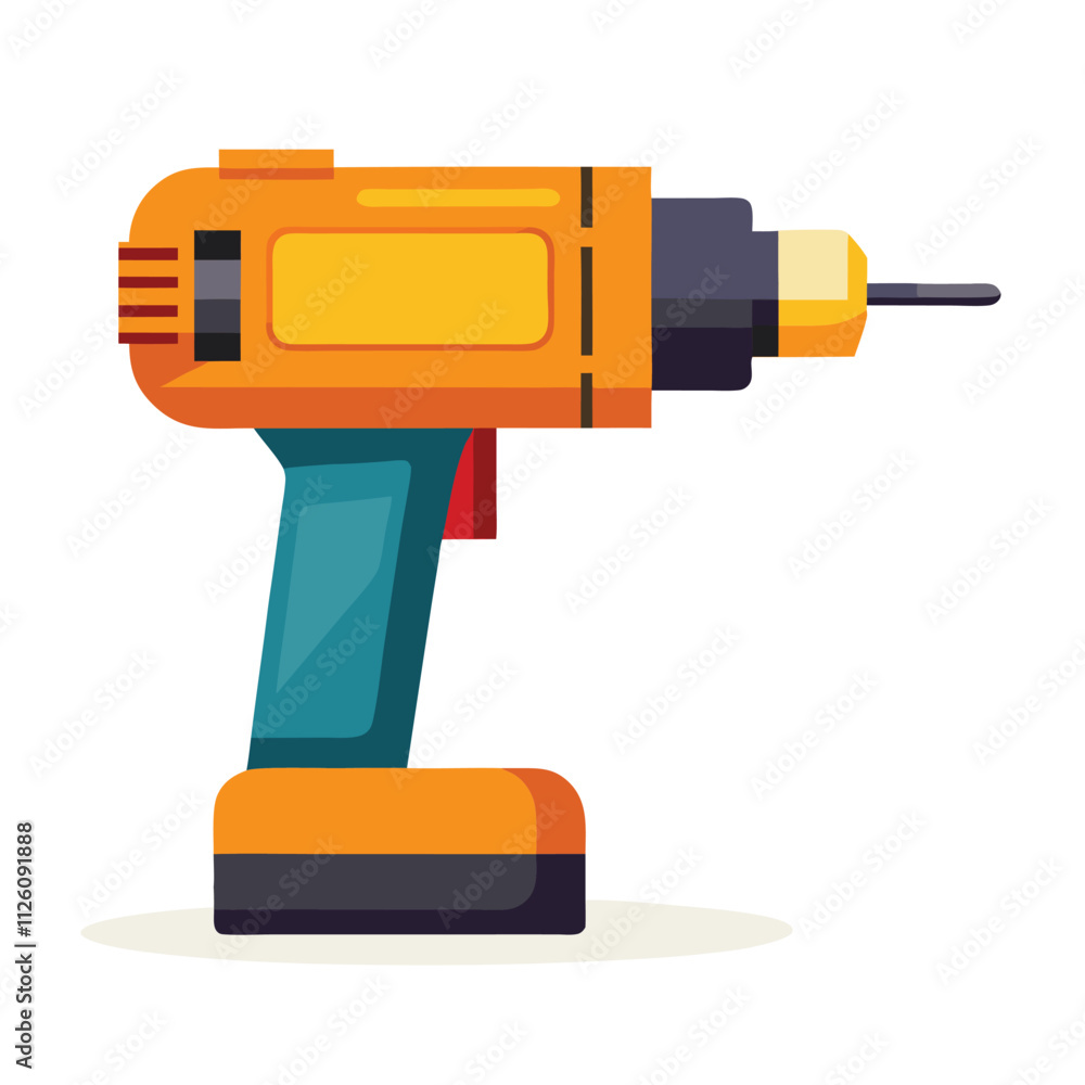 electric drill isolated on white background