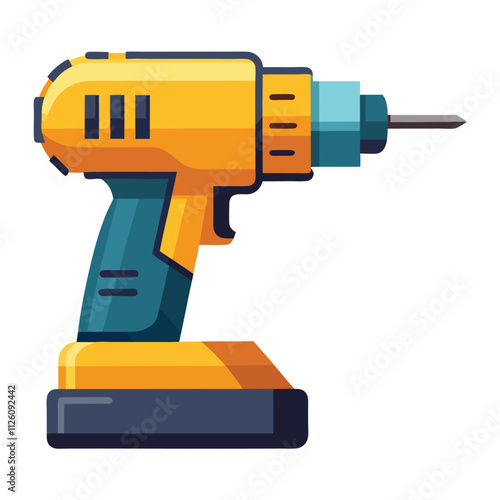 electric drill isolated on white background