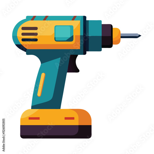 electric drill isolated on white background