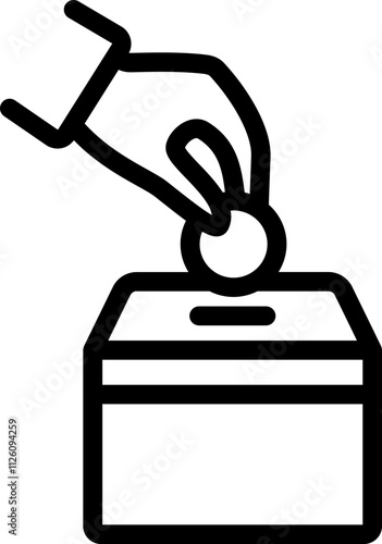 Donation Line Icon