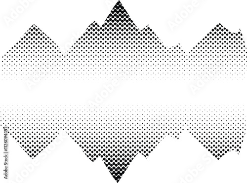 mountain dot gradient abstract background pattern vector black art white illustration graphic stipple grain grunge geometric texture vintage shape range design effect noise retro point pointillism ele