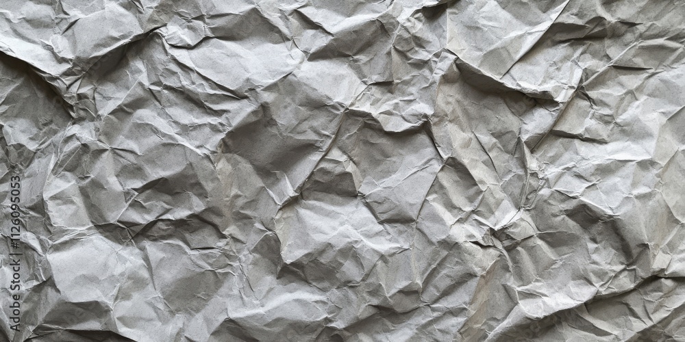 Crumpled gray low quality paper created from recycled waste paper, ideal for various writing projects. This crumpled recycled paper serves as a sustainable writing option for all your needs. Crumpled gray low quality paper created from recycled waste paper, ideal for various writing projects. This crumpled recycled paper serves as a sustainable writing option for all your needs.