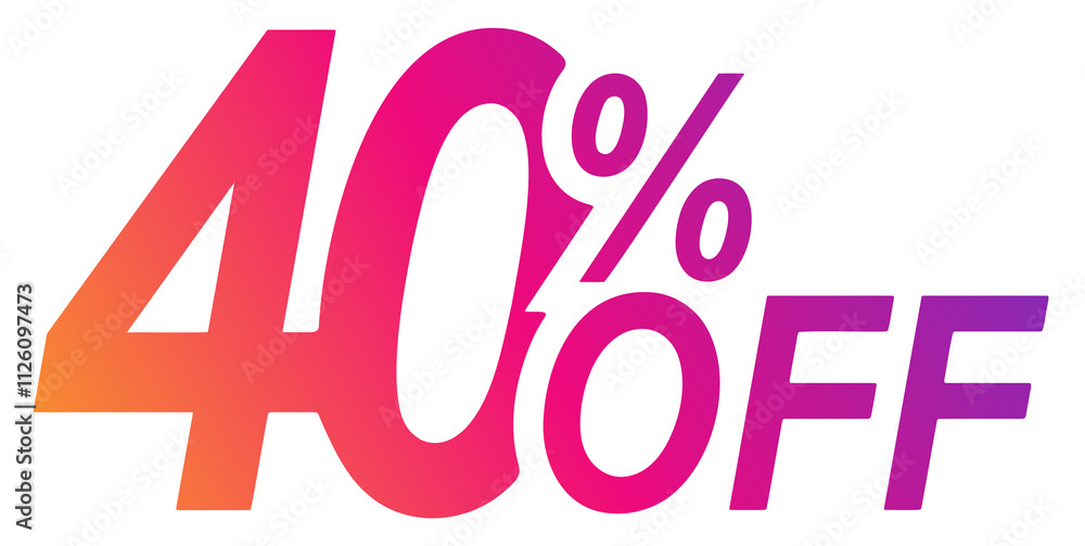 Gradient 40 percent off discount Gradient 40 percent off discount