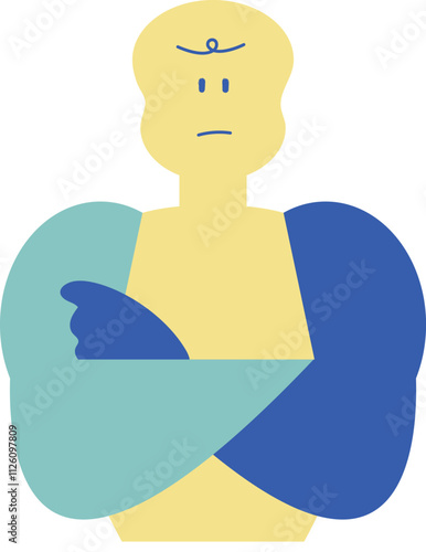 腕組みして考える人