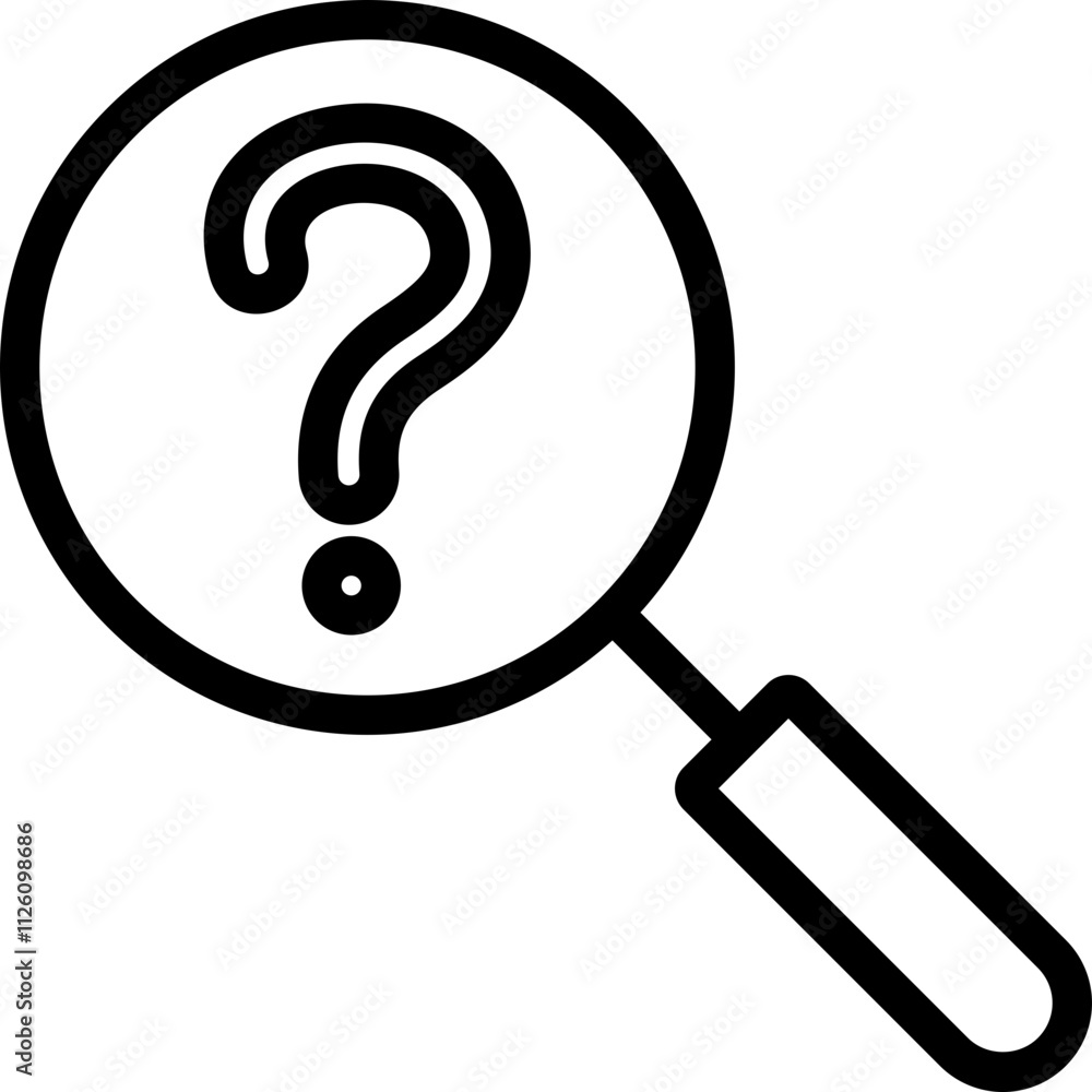 Search Question Line Icon Search Question Line Icon