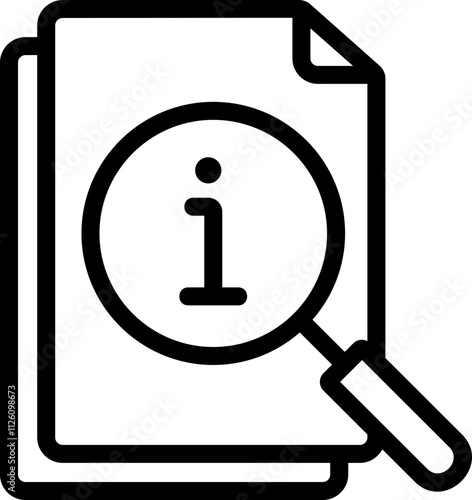 Information Finding Line Icon