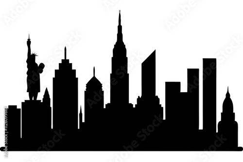 City silhouette skyline vector.