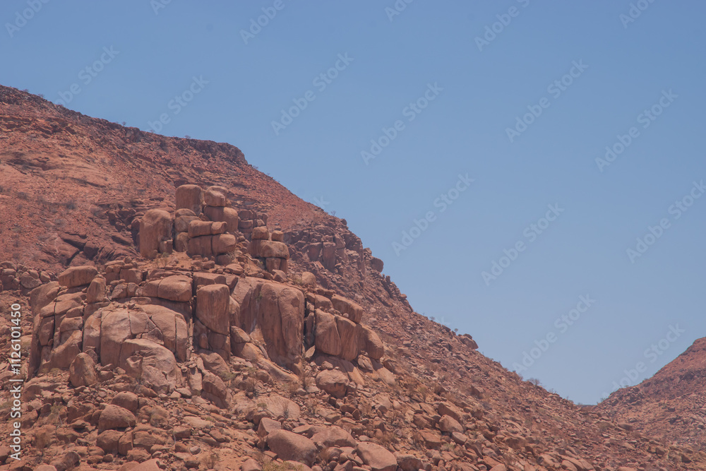 Fototapeta premium Namibia's stones - geological features of the desert.