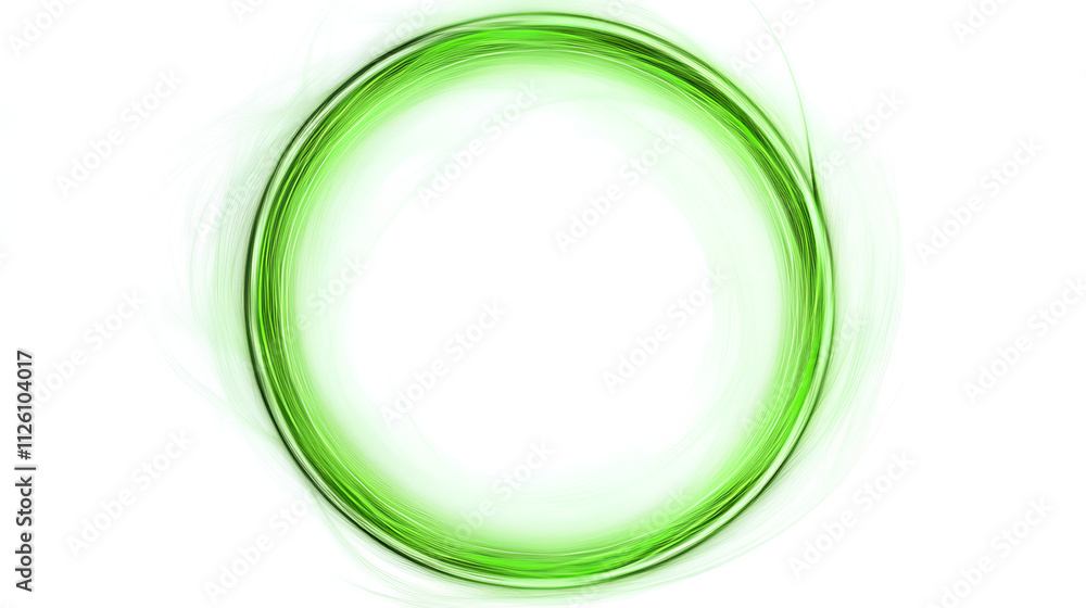 Neon green circle on a white background Neon green circle on a white background