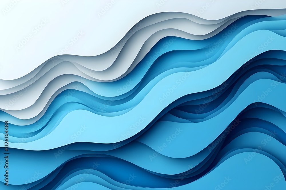 Layered Blue and White Wave Abstract Design with Smooth Gradients, Fluid Shapes, and a Minimalistic Style for Modern and Creative Artistic Concepts in a Calm Aesthetic Layered Blue and White Wave Abstract Design with Smooth Gradients, Fluid Shapes, and a Minimalistic Style for Modern and Creative Artistic Concepts in a Calm Aesthetic