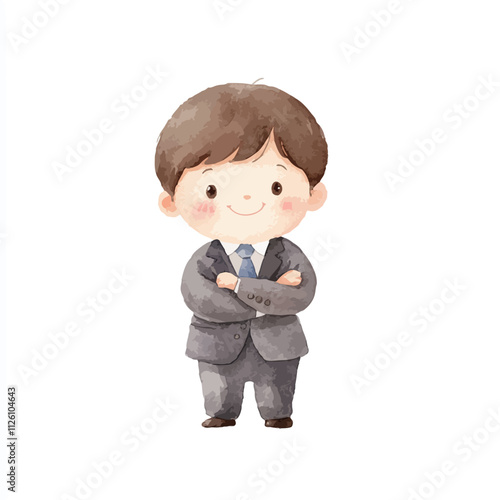 Confident Little Businessma...