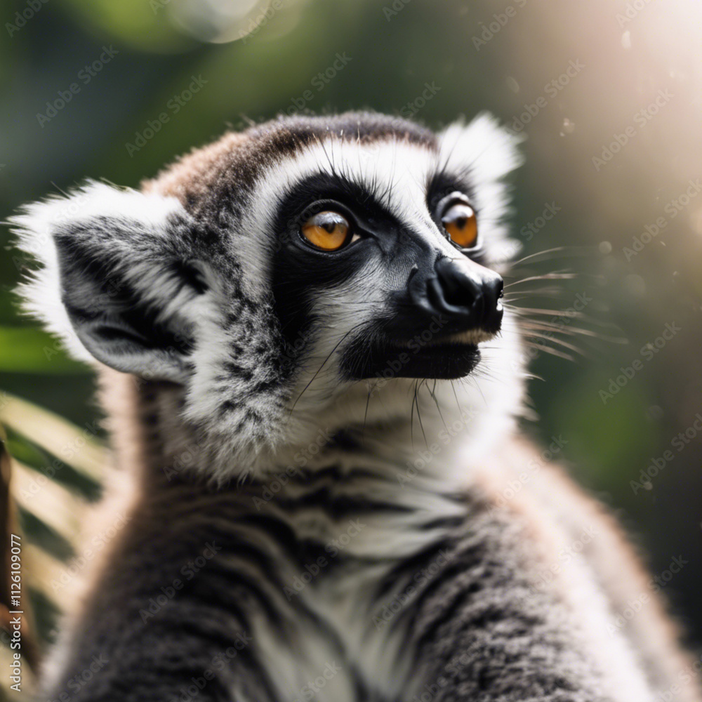 Fototapeta premium Lemur Closeup Animal