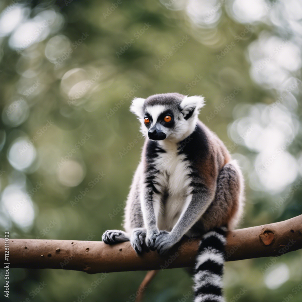 Fototapeta premium Lemur Closeup Animal