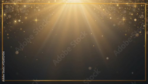 Dark Background with Stars and Rays: Cosmic Elegance