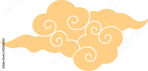 お祝事やデザインに使える渦巻き雲