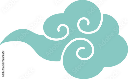 お祝事やデザインに使える渦巻き雲