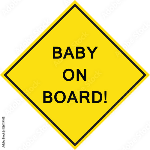 baby on board vector 