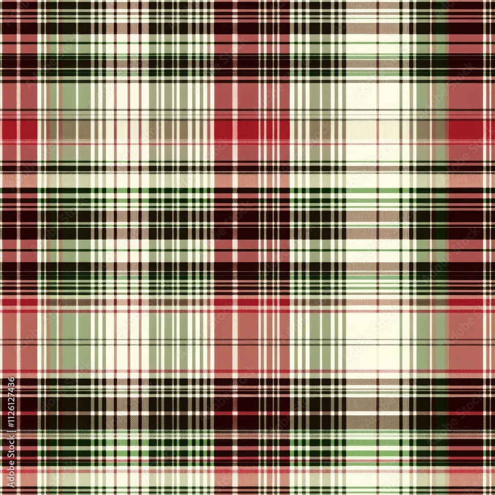 Obraz premium Traditional Christmas Plaid Pattern for Winter Decor