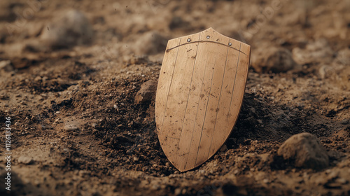 Ancient Wooden Shield in th...