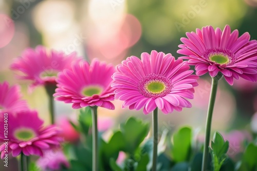 vibrant pink flowers in a garden setting