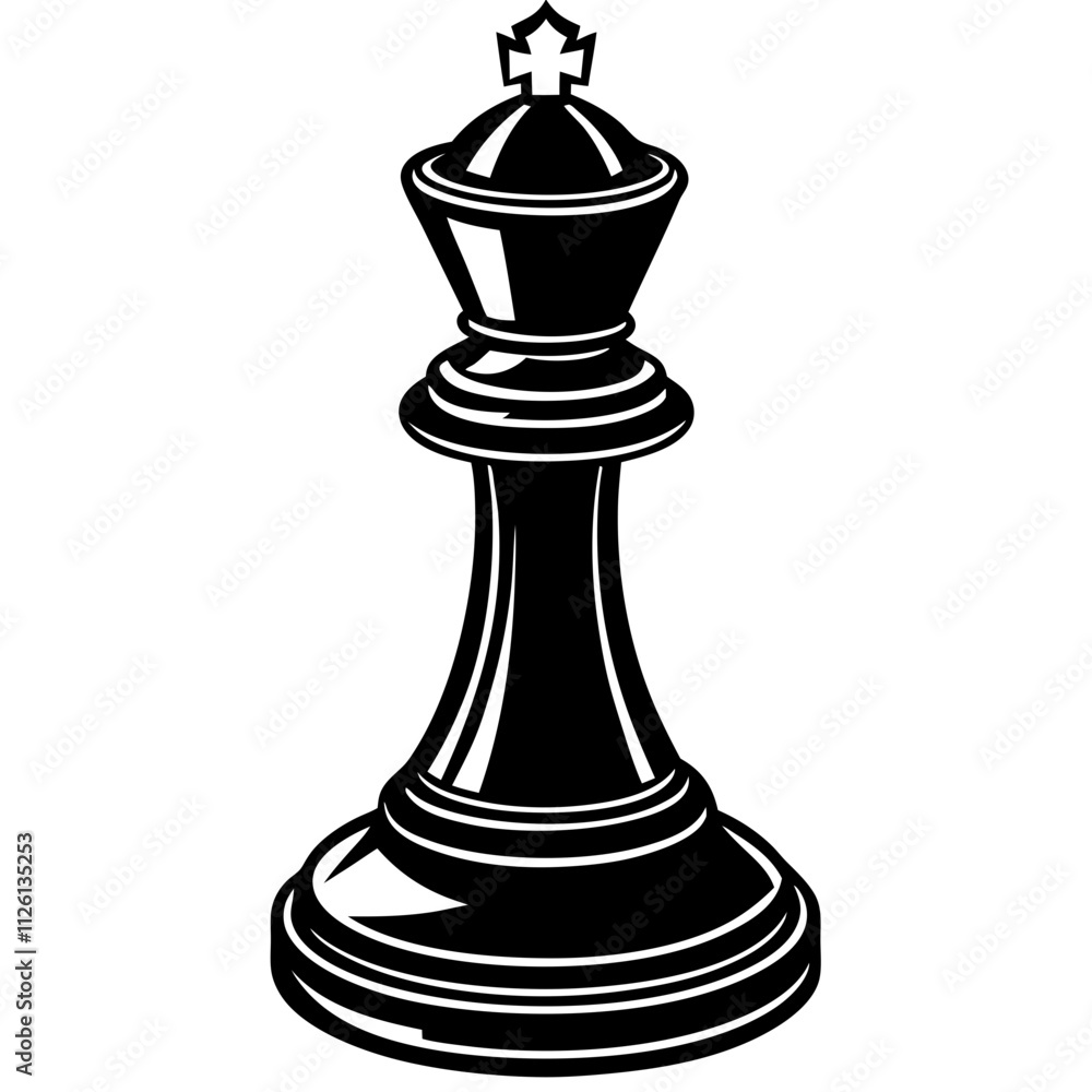 Illustration of a king chess piece on a white background Illustration of a king chess piece on a white background