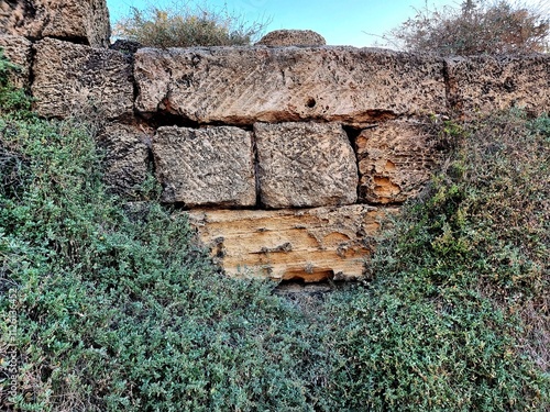 Ruins of the ancient city of Dor . Israel photo