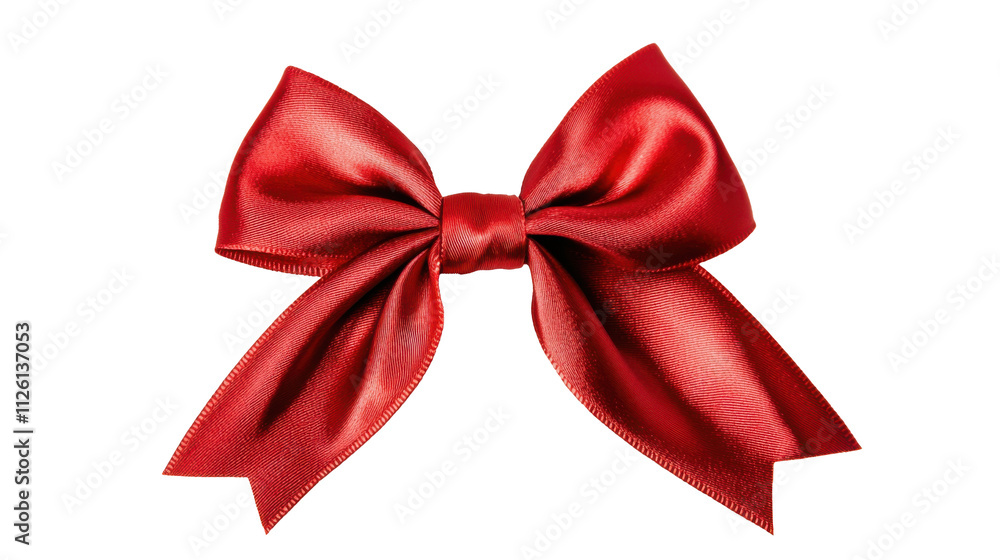 Vibrant Red Satin Ribbon Bow Vibrant Red Satin Ribbon Bow