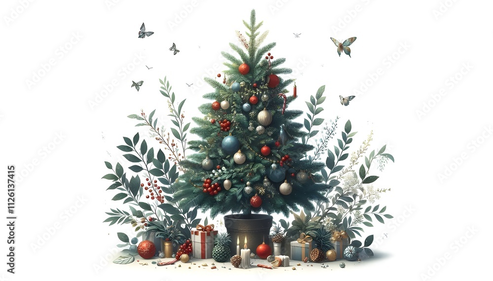 PNG Christmas backgrounds plant tree. PNG Christmas backgrounds plant tree.