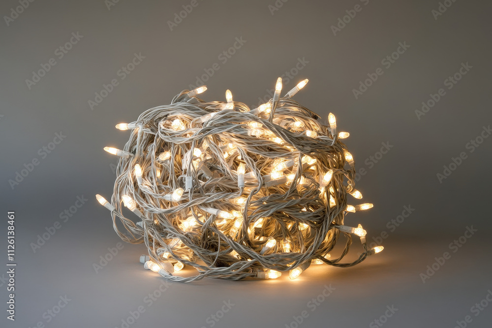 Cluster of Warm White Christmas String Lights Cluster of Warm White Christmas String Lights