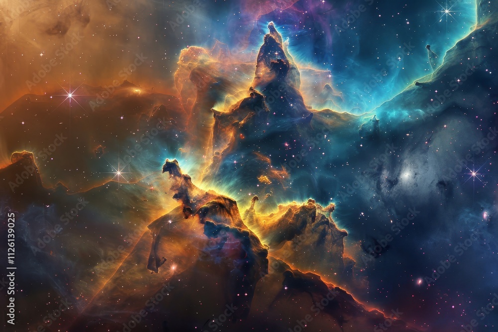 A stunning nebula filled with bright gases and stars creates a mesmerizing view in deep space, showcasing the wonders of the universe and its vibrant colors. A stunning nebula filled with bright gases and stars creates a mesmerizing view in deep space, showcasing the wonders of the universe and its vibrant colors.