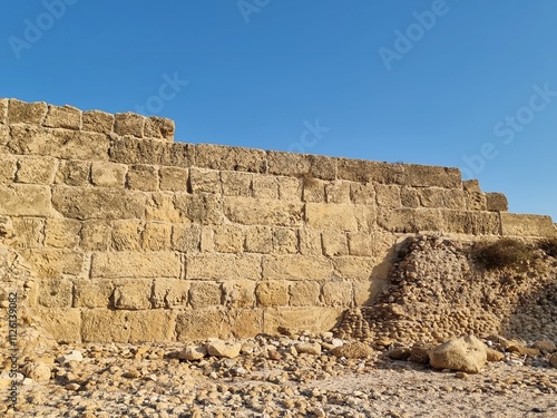 Ruins of the ancient city of Dor . Israel photo