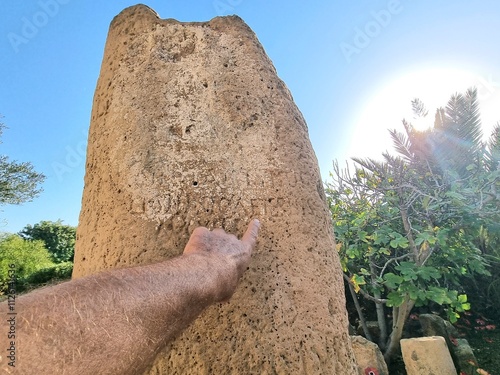 stone statue in the park